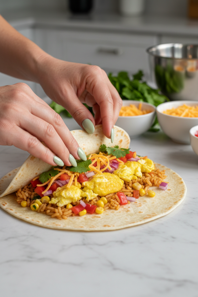 Vegetarian Breakfast Burrito Vegetarian Breakfast Burrito