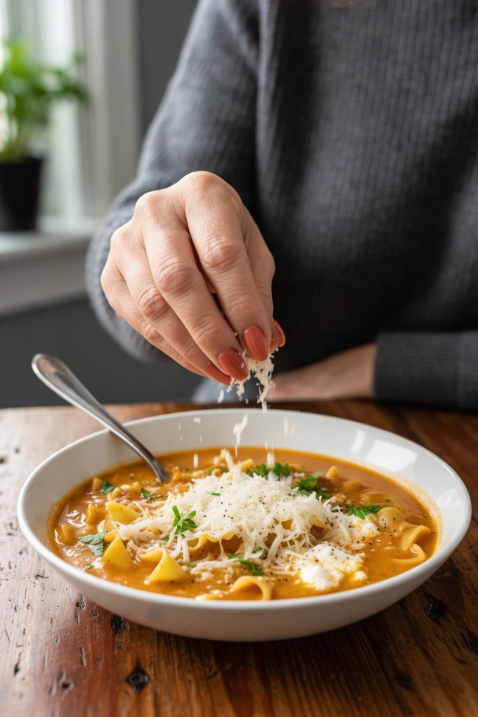 vegetarian lasagna soup