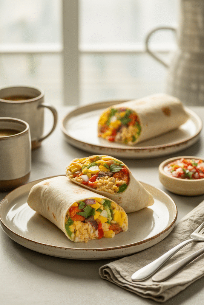 vegetarian breakfast burrito