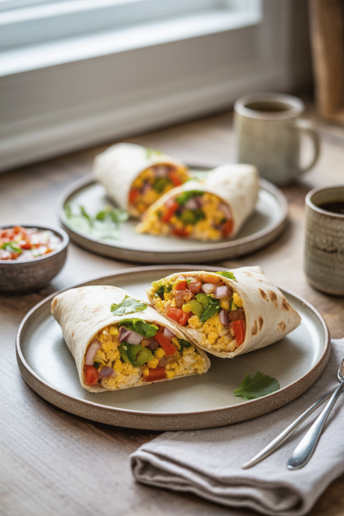 vegetarian breakfast burrito