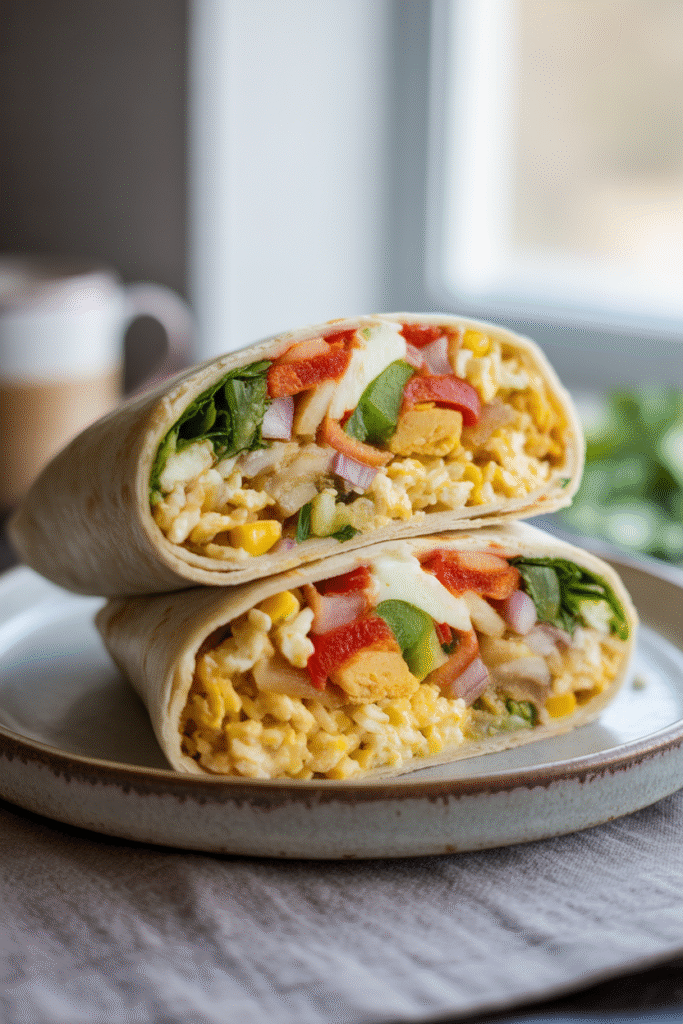 vegetarian breakfast burrito