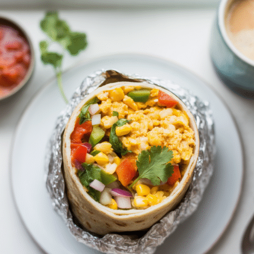vegetarian breakfast burrito