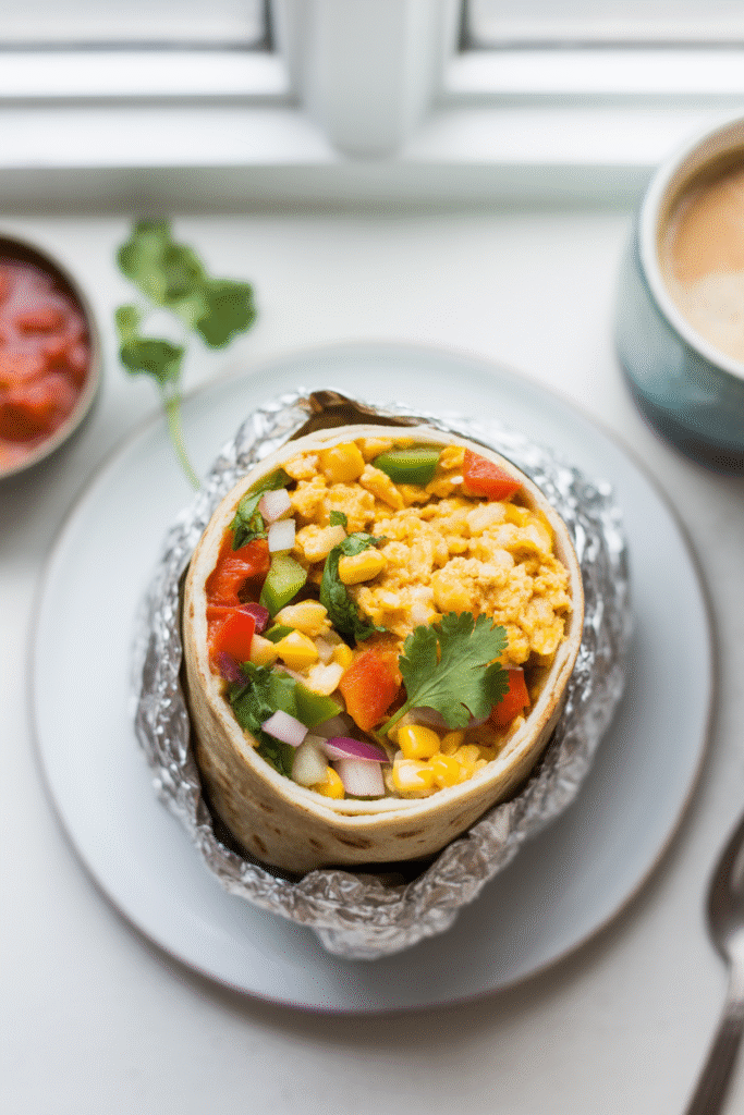 vegetarian breakfast burrito
