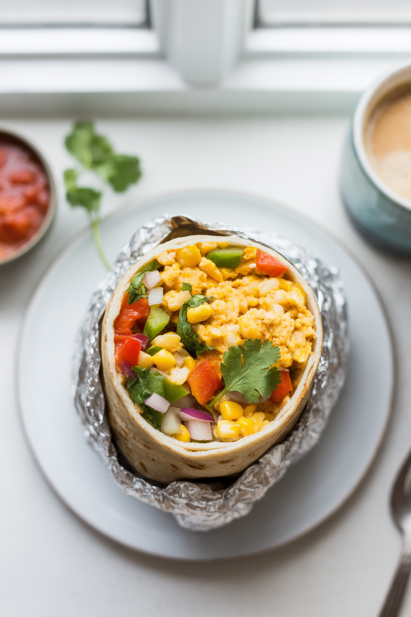 vegetarian breakfast burrito