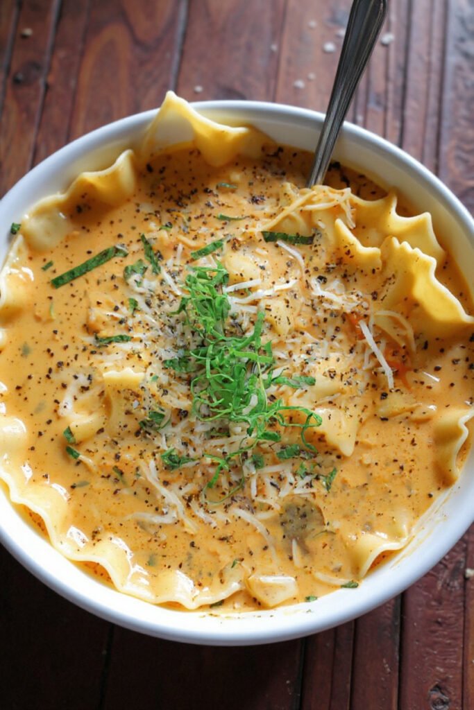 vegetarian lasagna soup