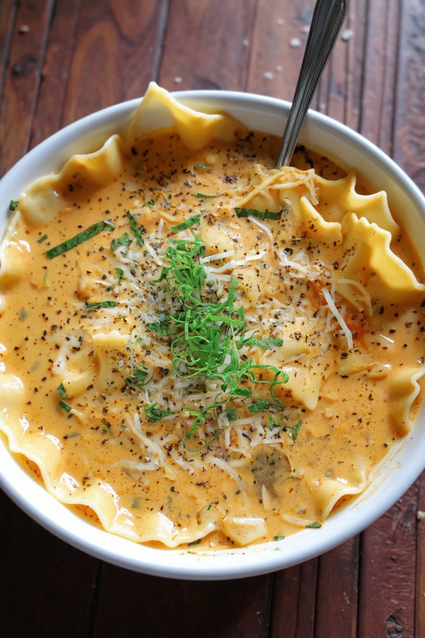 vegetarian lasagna soup