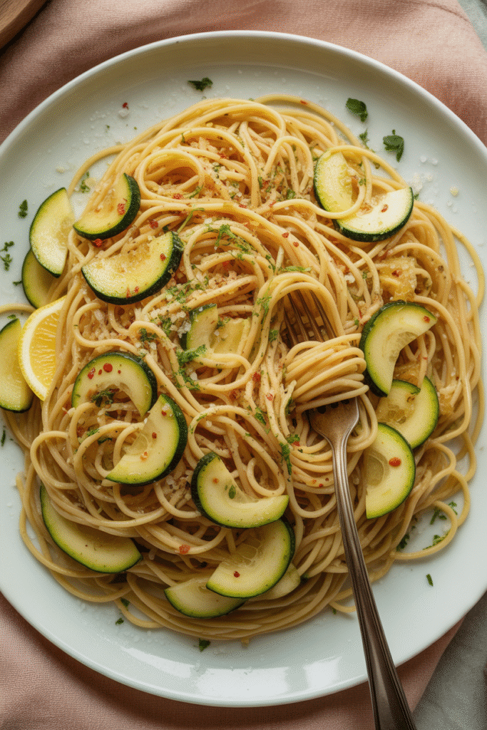 Vegan Lemon Zucchini Pasta