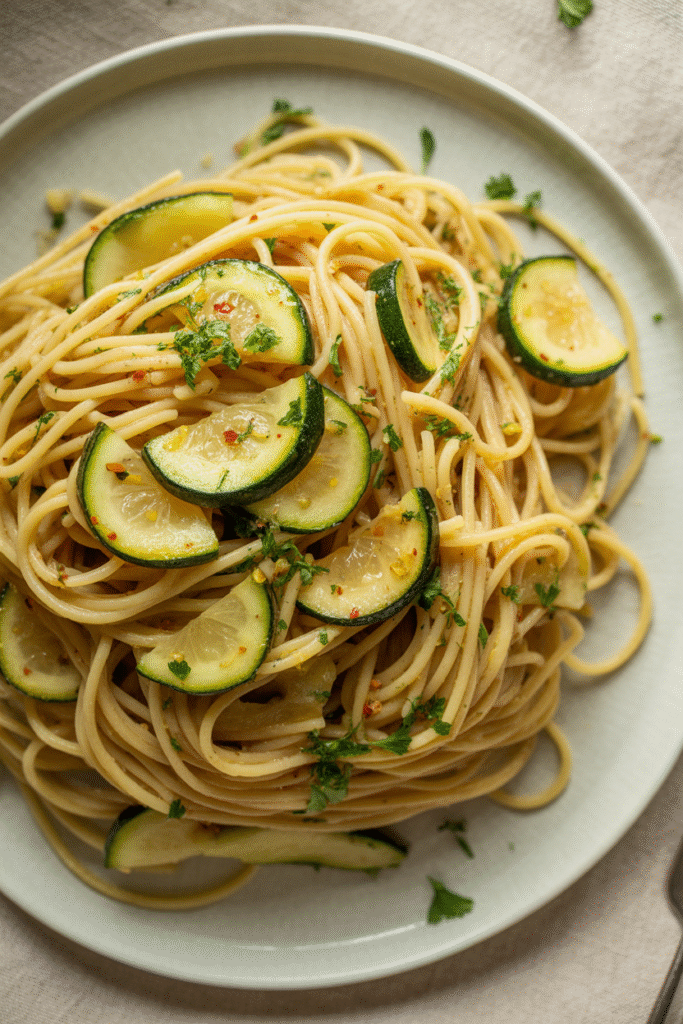 Vegan Lemon Zucchini Pasta