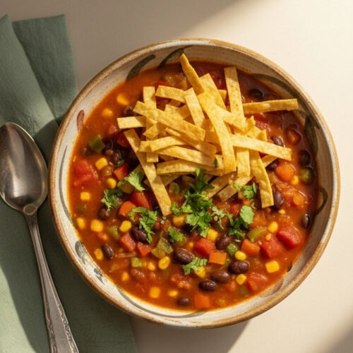1 Sensational Vegetarian Tortilla Soup Vegetarian Tortilla Soup
