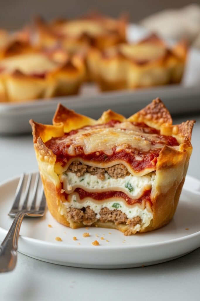 Vegetarian Lasagna Cupcakes Vegetarian Lasagna Cupcakes