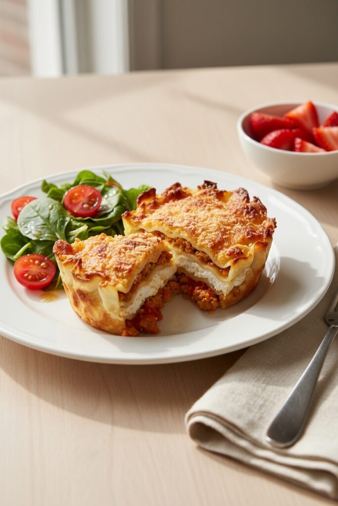 Vegetarian Lasagna Cupcakes Vegetarian Lasagna Cupcakes